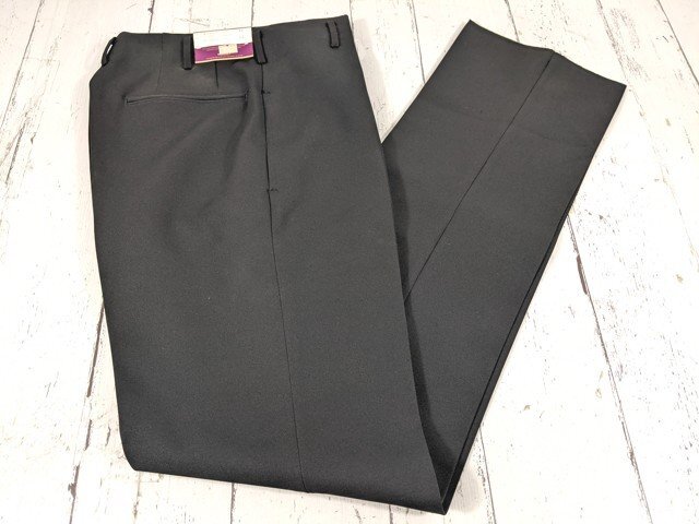 【11yt205】中学校 高校 男子用学生服 制服 MASCROWS キャロルキング 冬服ズボン スラックス 黒 W67 未使用◆W70