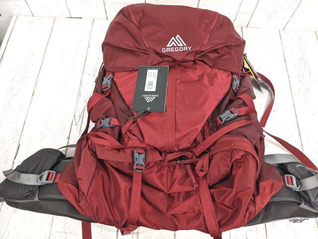 【7yt263】登山 トレッキング用品 バックパック ザック GREGORY グレゴリー DEVA 70L RUBY RED サイズ：WS 未使用◆f79