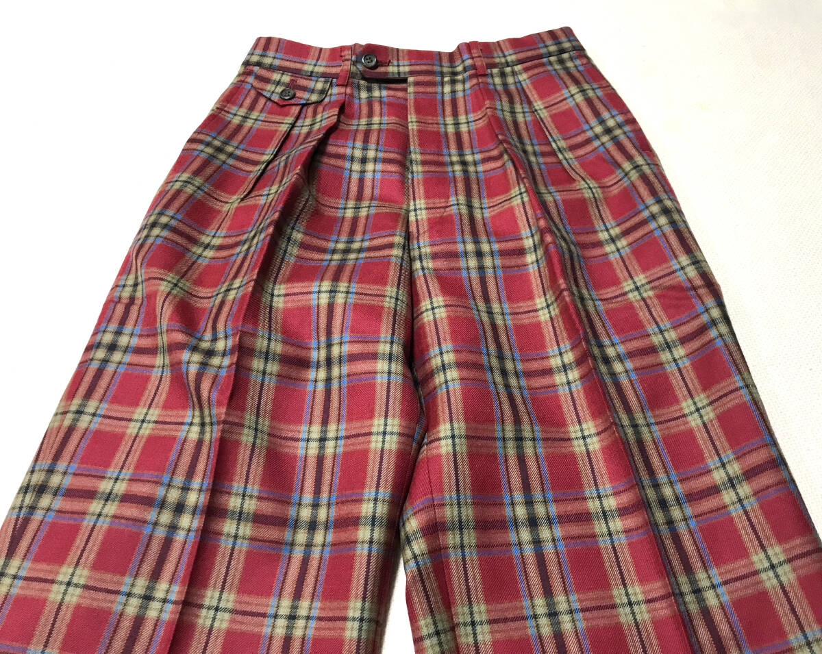 Daniel Cremieux ★ 新品定価\19,000- ダニエル クレミュ ウールスラックス (maroon) size36(72cm) ★ 紙タグ付新品未使用