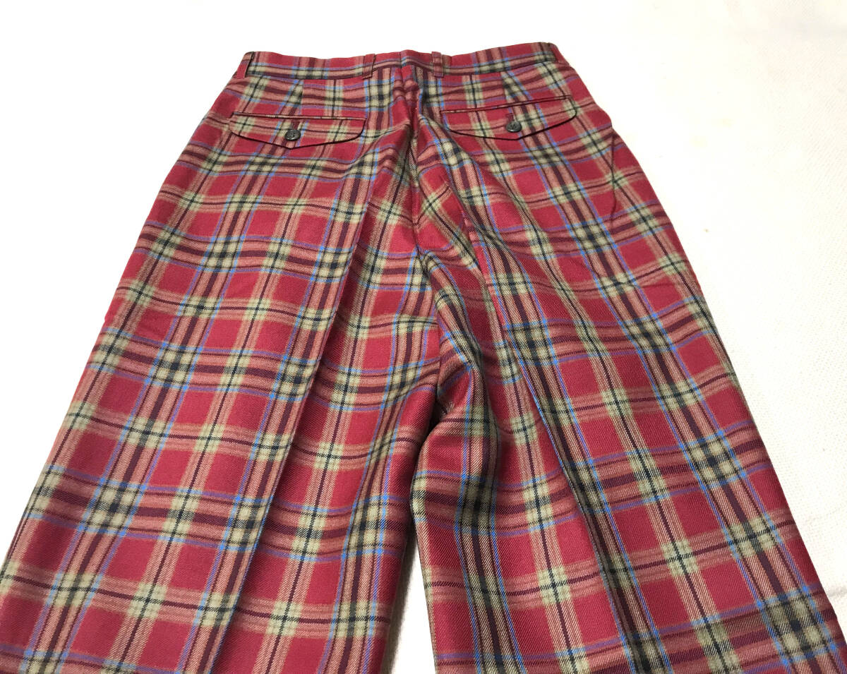 Daniel Cremieux ★ 新品定価\19,000- ダニエル クレミュ ウールスラックス (maroon) size36(72cm) ★ 紙タグ付新品未使用