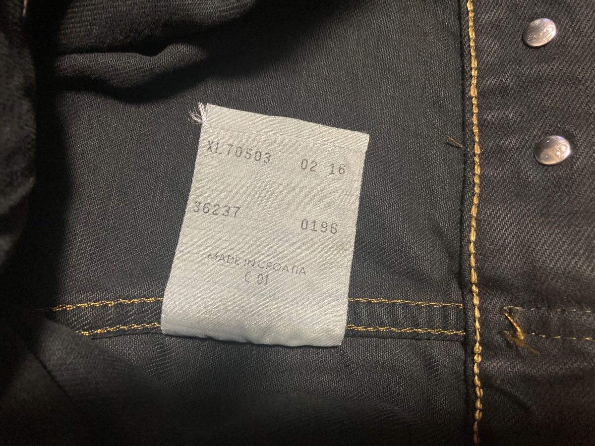90s LEVIS 70503 02 後染め デニムジャケット XL ブラック 黒 90s LEVIS 70503 02 後染め デニムジャケット XL ブラック 黒