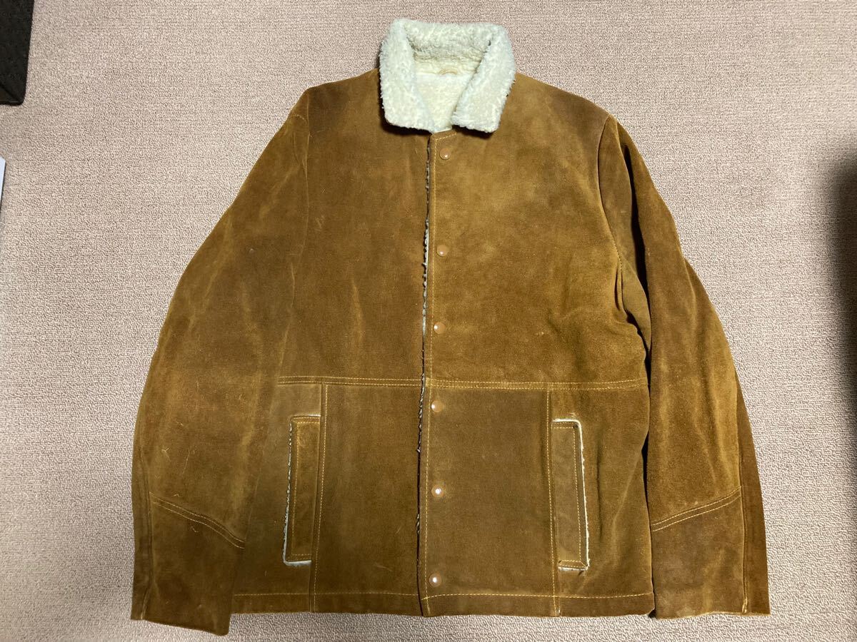 70s silton スエード ランチジャケット L ボア レザージャケット 70s silton スエード ランチジャケット L ボア レザージャケット