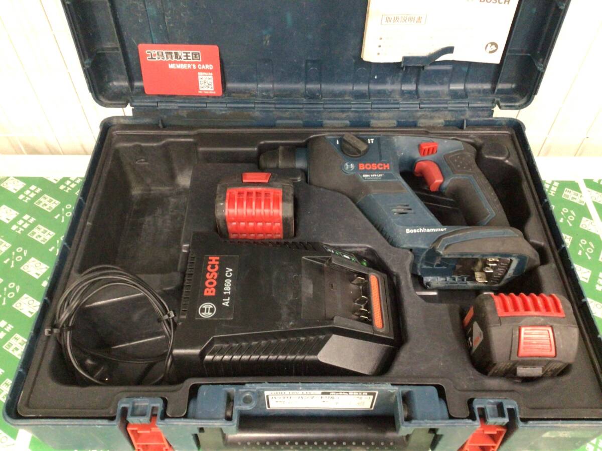 中古品】 ボッシュ GBH18V-LIYN 2.0Ahバッテリ2個、充電器 中古品】 ボッシュ GBH18V-LIYN 2.0Ahバッテリ2個、充電器