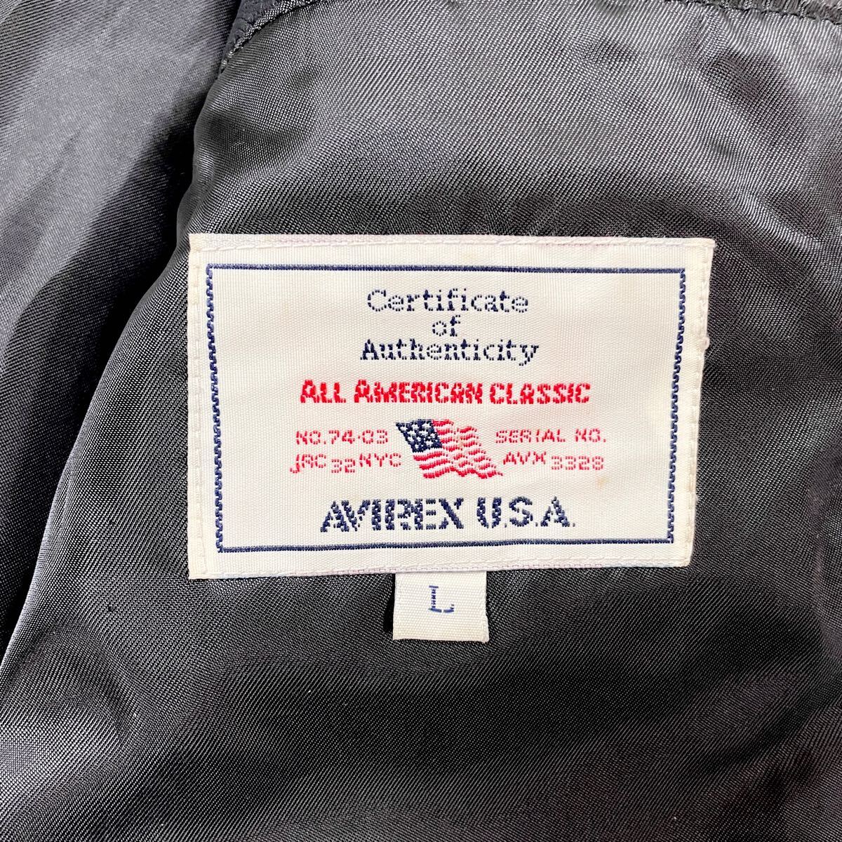 美品希少L】 アヴィレックス AVIREX レザージャケット 美品希少L】 アヴィレックス AVIREX レザージャケット