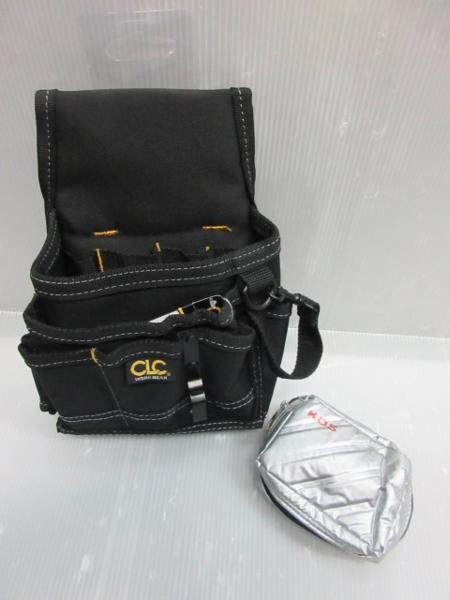 ESCO ツールポーチ　155x85x235mm (9ポケット)　EA925CA-6 KDS 小物入れ ポーチ 2點(diǎn)セット　腰袋　釘袋　電工　ツールポーチ　職人　大工