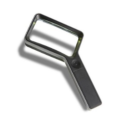 ESCO x3.0/79x46mm [充電式] ルーペ (LEDライト付) EA756MH-11 倍率 3倍 拡大鏡 LED ライトルーペ 老人 ホーム 辭書(shū) 本 読書(shū)