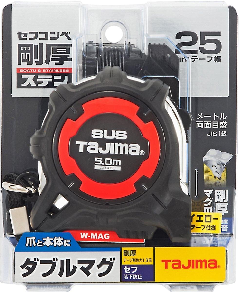 tajima Gou толщина sefG stain блокировка двойной кружка 25 5.0m 25mm ширина метров шкала GASFGSLWM25-50 большой . строительство шкала темно синий be convex 
