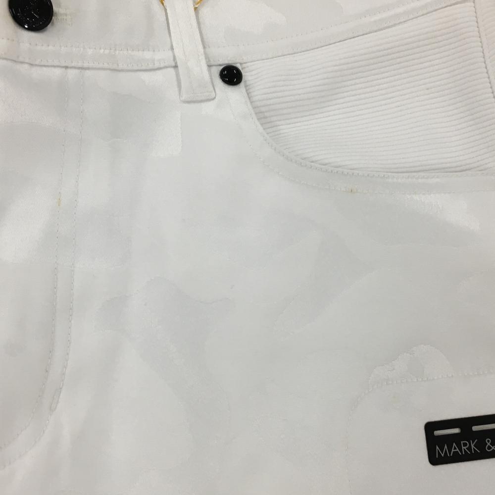 新品】マークアンドロナ パンツ 白 カモフラ柄・スカル織生地 新品】マークアンドロナ パンツ 白 カモフラ柄・スカル織生地
