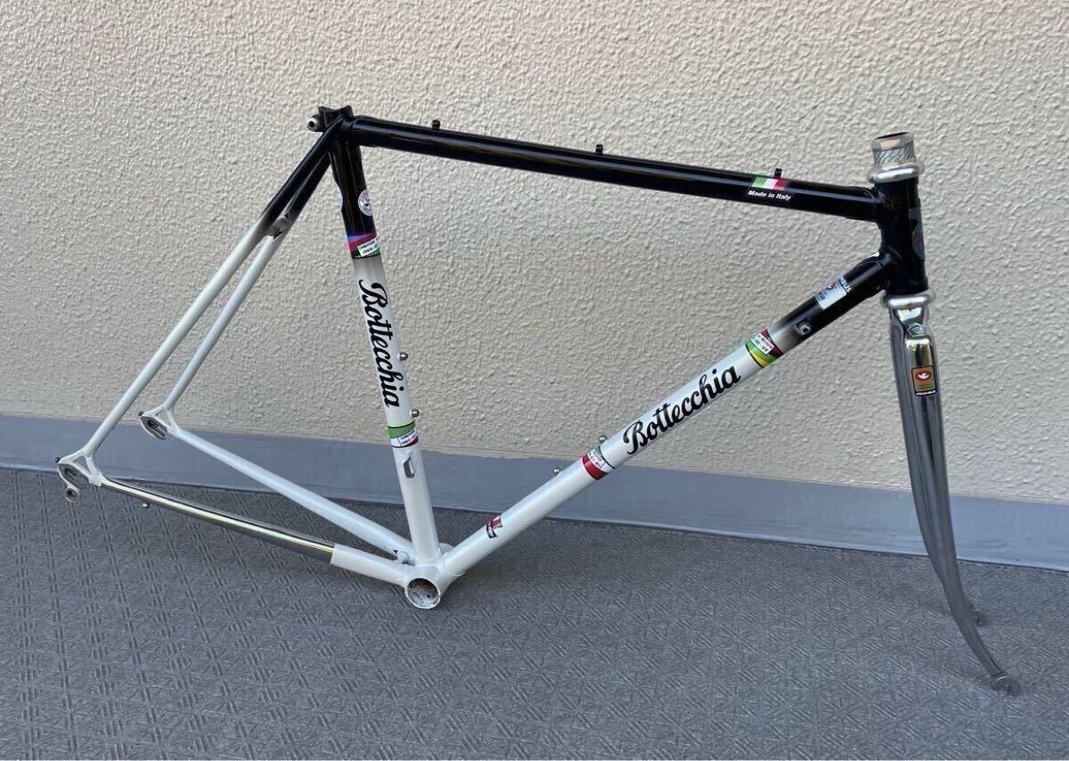 Bottecchia ボテッキア クロモリロードレーサーフレーム、Rossin ロッシン フロントフォーク 【再塗装品】
