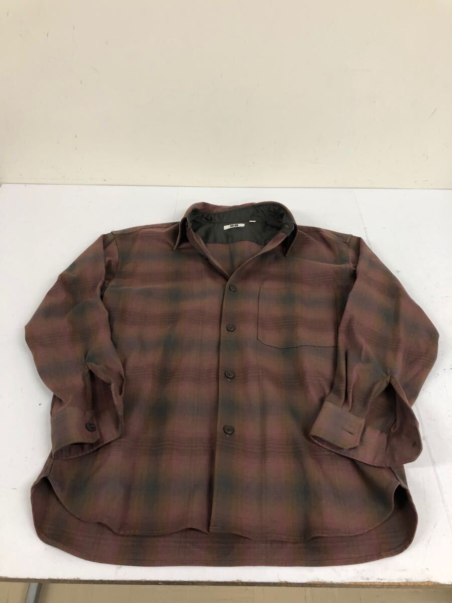 送料無料★UNIQLO ユニクロ★長袖シャツ　チェックシャツ★メンズ　Mサイズ#61210sj144