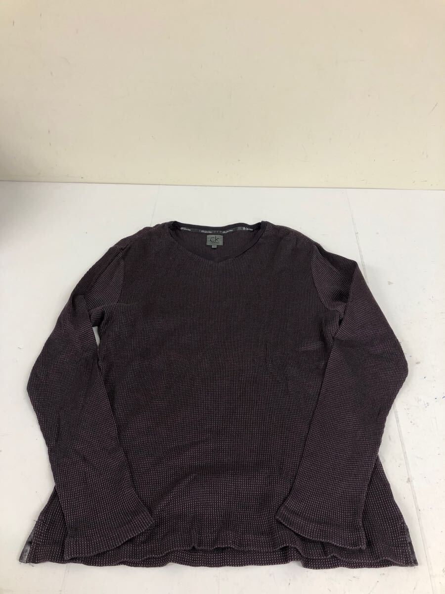 送料無料★Calvin Klein カルバンクライン★Ｖネック　長袖Tシャツ　 ロンT トップス★メンズ　Lサイズ#61213sNj141