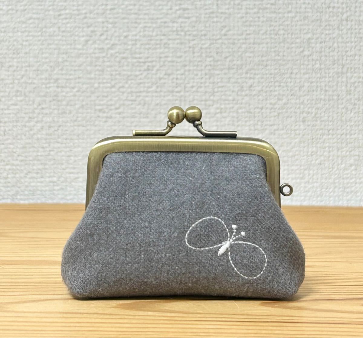 ミナペルホネン Path 親子がま口ポーチ ハンドメイド♪ - 財布 ミナペルホネン Path 親子がま口ポーチ ハンドメイド♪ - 財布