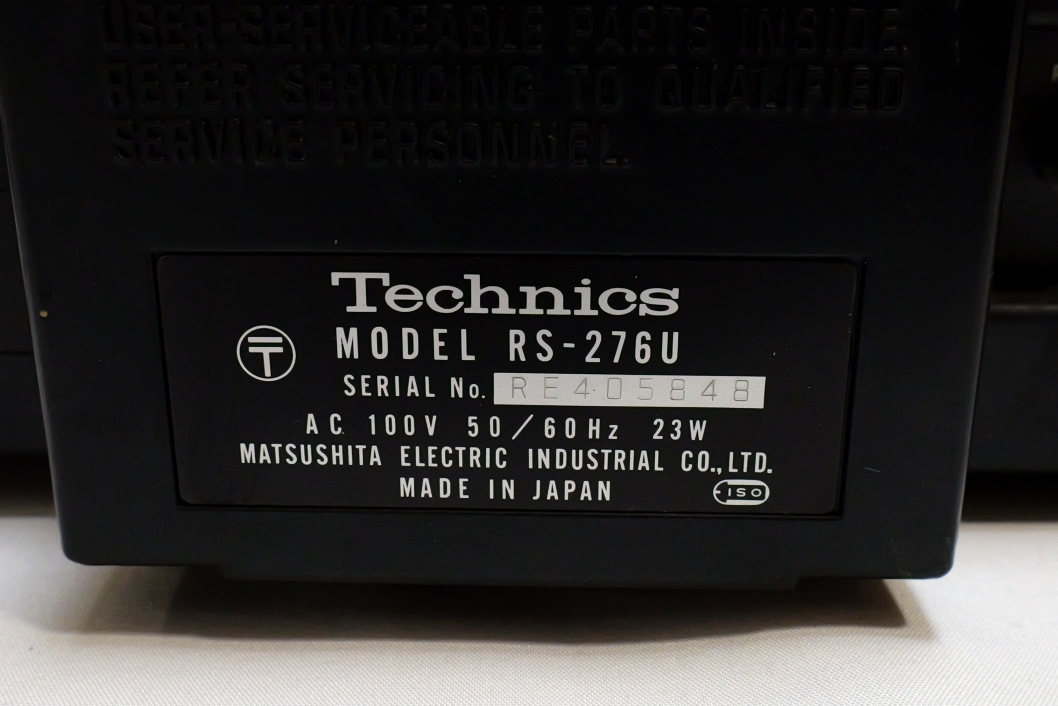 □②録再できたけどジャンク即決!Technics テクニクス RS-276U □②録再できたけどジャンク即決!Technics テクニクス RS-276U