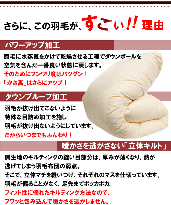 布団セット シングル 羽毛布団 フランス産ホワイトマザーダック 93% ロイヤルゴールドラベル 敷布団 マイティトップ 抗菌 枕 日本制