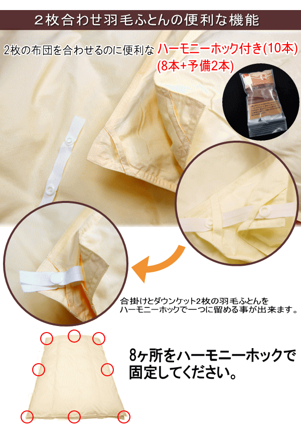 羽毛布団 シングル 2枚合わせ 日本制 羽毛 ポーランド産ホワイトマザーグースダウン 429dp ロイヤルゴールドラベル チョコレートブラウン