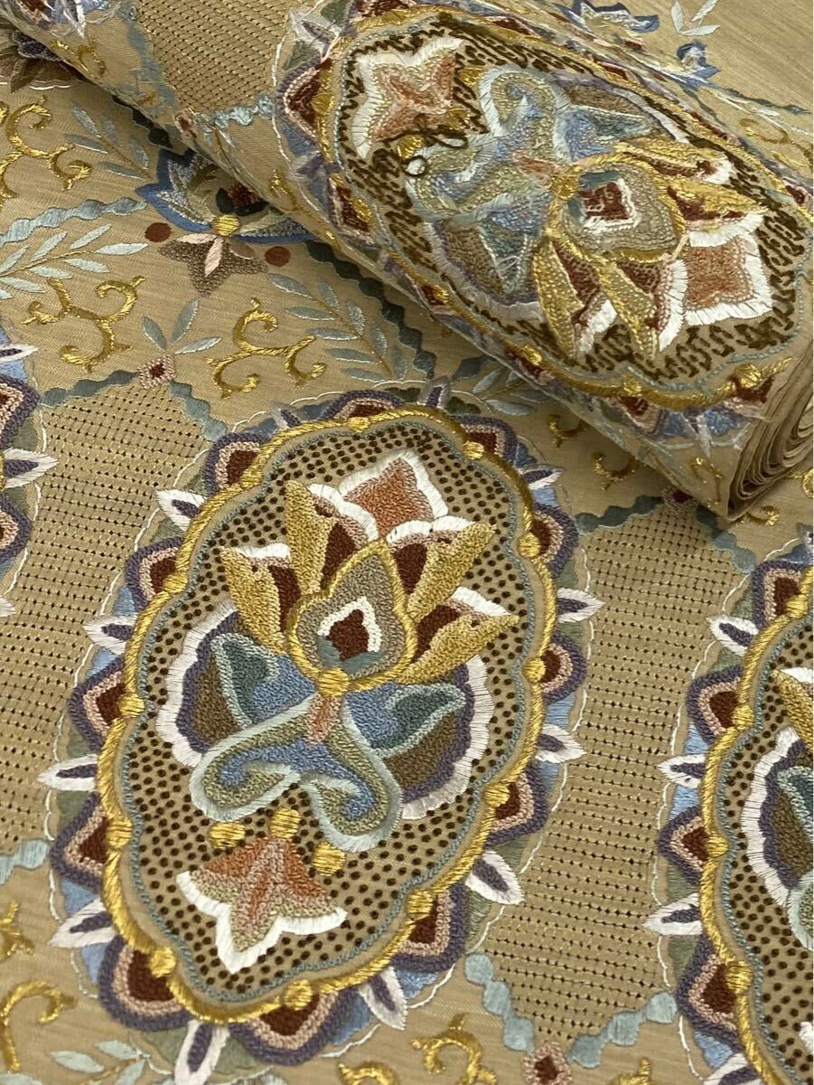 蘇州刺繍袋帯反物 未仕立て (蘇州刺繍 相良刺繍 袋帯 反物 未 蘇州刺繍袋帯反物 未仕立て (蘇州刺繍 相良刺繍 袋帯 反物 未