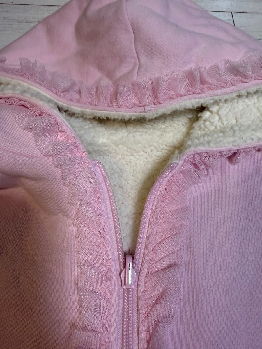  Mezzo Piano с вышитым логотипом боа двустороннее пальто size140 во всяком случае симпатичный. 