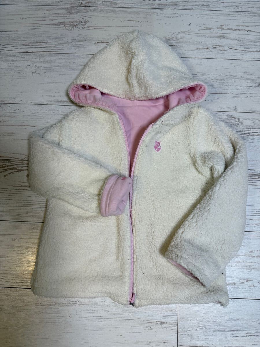  Mezzo Piano с вышитым логотипом боа двустороннее пальто size140 во всяком случае симпатичный. 