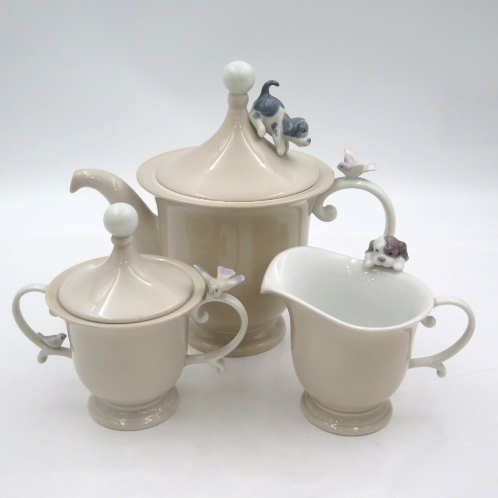1円〜 Lladro リヤドロ 6039 ポット/6040 クリーマー/6041