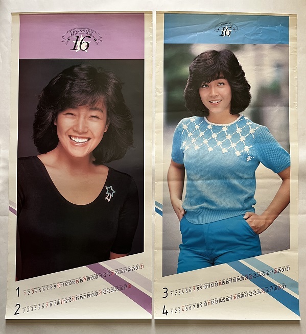 柏原よしえ 柏原芳恵 1982年カレンダー たてながタイプ 切り離し 柏原よしえ 柏原芳恵 1982年カレンダー たてながタイプ 切り離し
