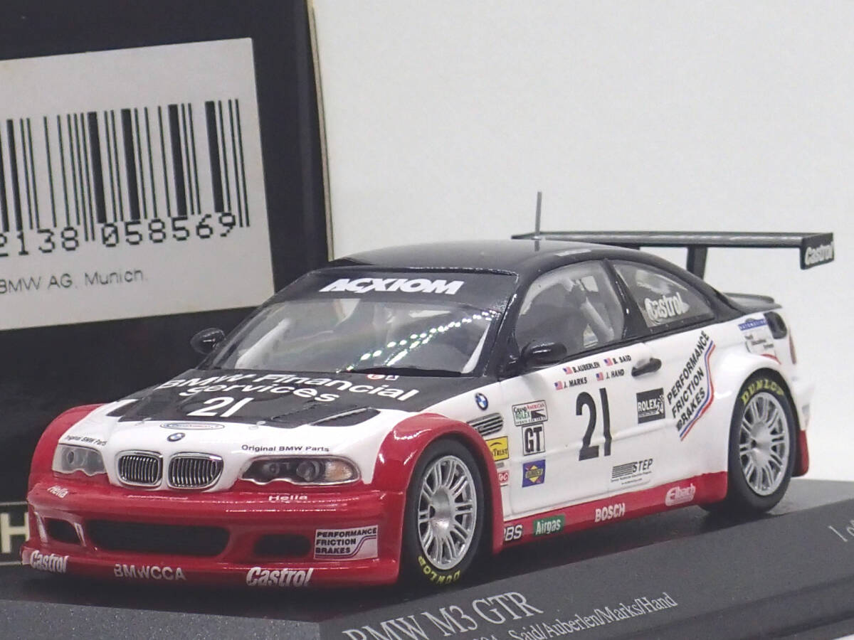 レーシングカー MINICHAMPS 1/43 400 042121 BMW M3 GTR ALMS Daytona 24h 2004 Said/Auberien/Marks/Hand