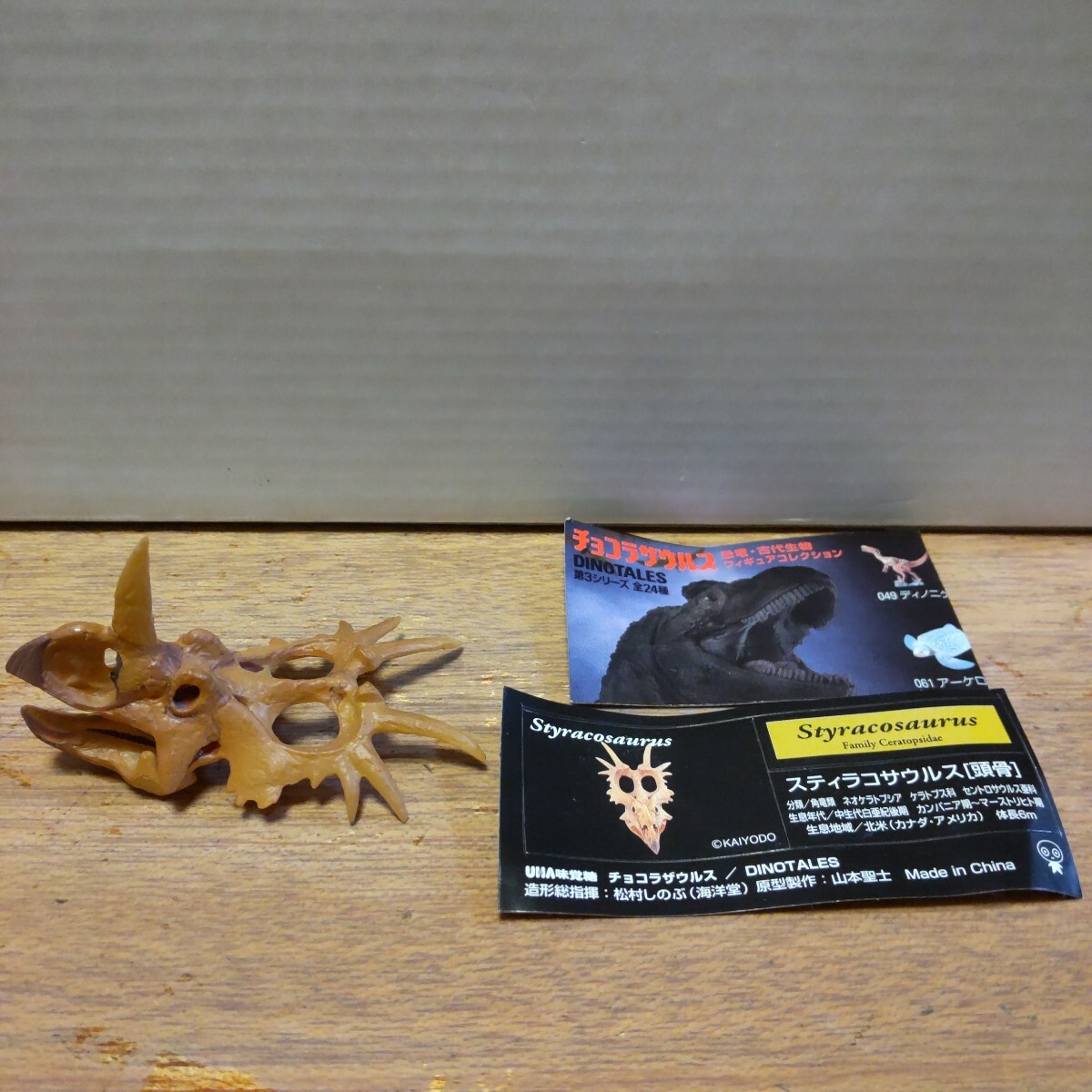 スティラコサウルス(頭骨) チョコラザウルス / 恐竜発掘記、恐竜マスター、チョコエッグ、カプセルQ、チョコQ、いきもの大図鑑 恐竜 等