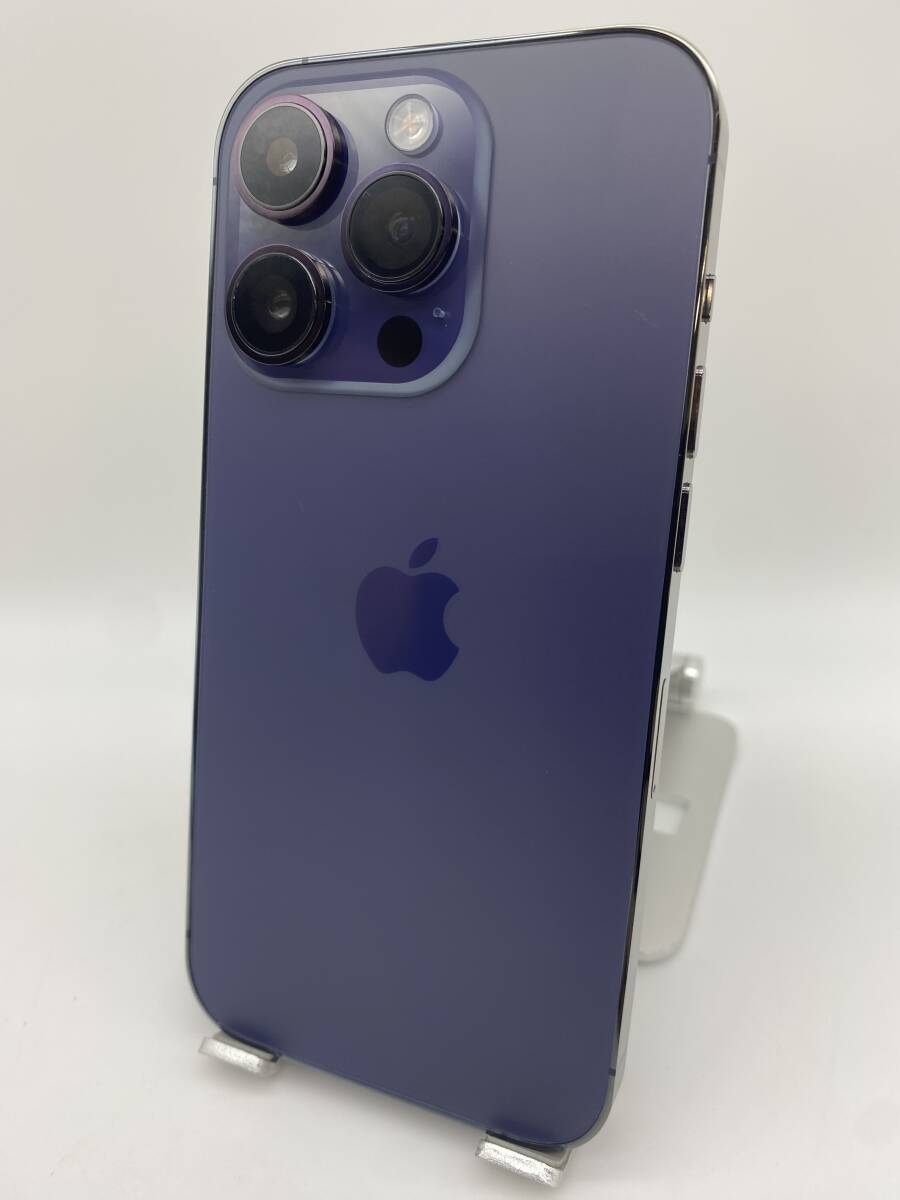 【良品】iPhone14 256GB パープル　バッテリー：100％ ムスビー｜iPhone14ProMax 256GB バッテリー100％ ☆保証あり