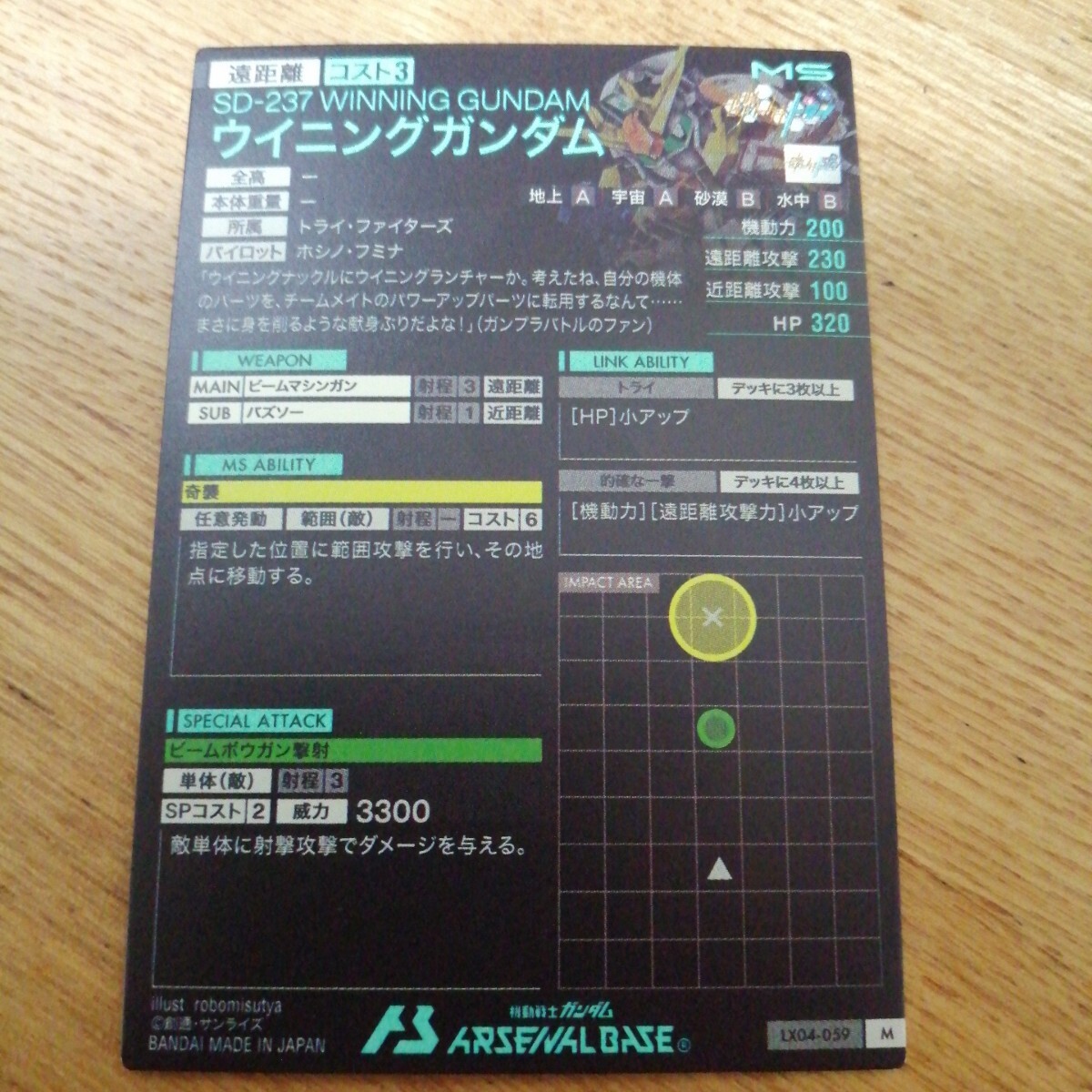機(jī)動戦士ガンダムアーセナルベース　LX04-059　ウイニングガンダム　M