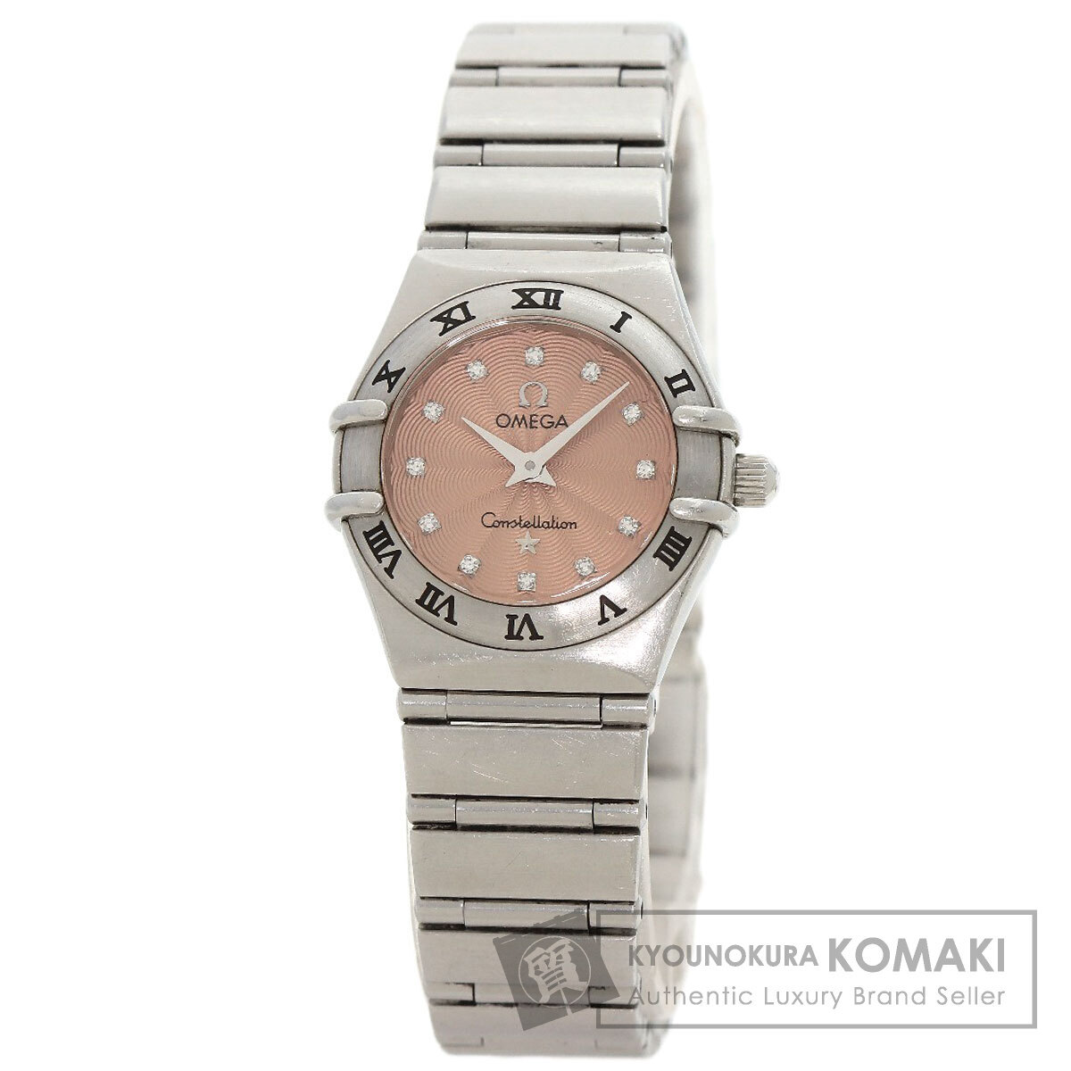 OMEGA オメガ 1562.67 コンステレーションミニ 12P ダイヤモンド 腕時計 ステンレススチール SS レディース 中古