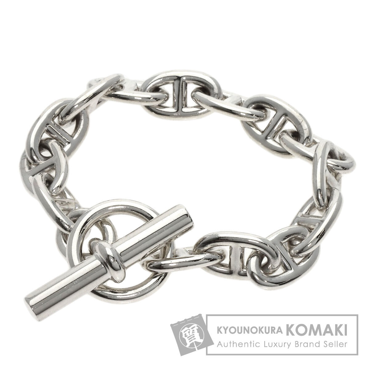 HERMES エルメス シェーヌダンクル MM ブレスレット シルバー レディース 中古