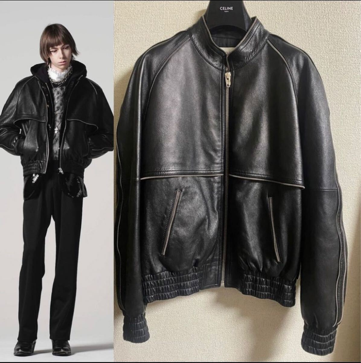 セリーヌ 21aw レザージャケット celine hedi slimane 48 teen セリーヌ 21aw レザージャケット celine hedi slimane 48 teen