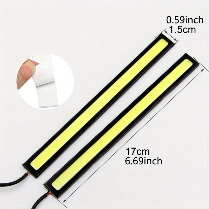 4個セット スティック型ライト LED カーライト 水色 アイスブルー 面発光 貼り付け 12V 防水 17cm 車 スティックライト 両面テープ t3843