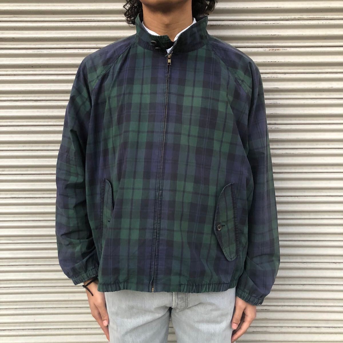 名作 80s Polo by Ralph Lauren ポロバイラルフローレン ブラックウォッチ柄 スイングトップ ブルゾン グリーン 緑 90s ヴィンテージ XL