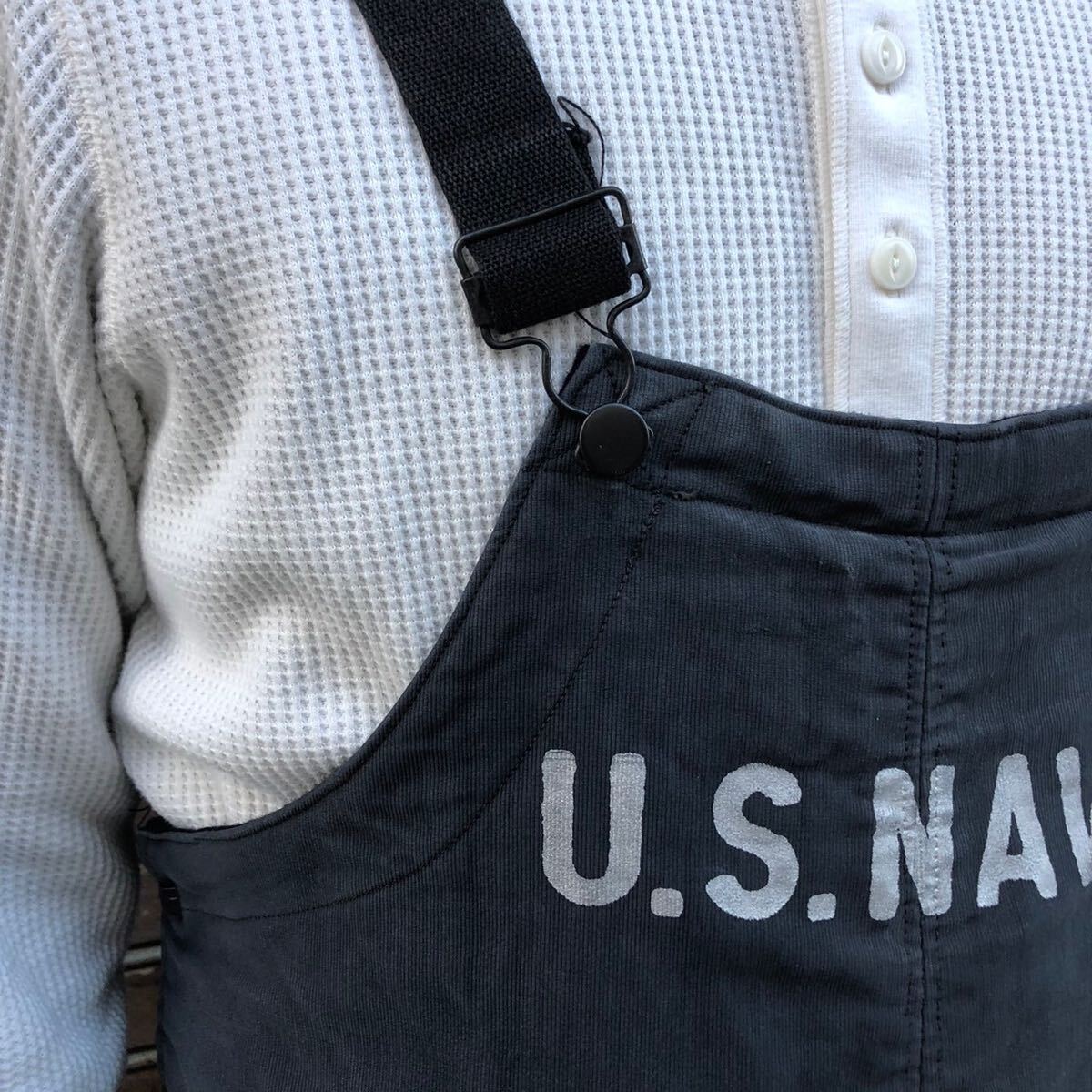 美品 40s 米軍 実物 デッキパンツ フック型 USN オーバーオール 美品 40s 米軍 実物 デッキパンツ フック型 USN オーバーオール