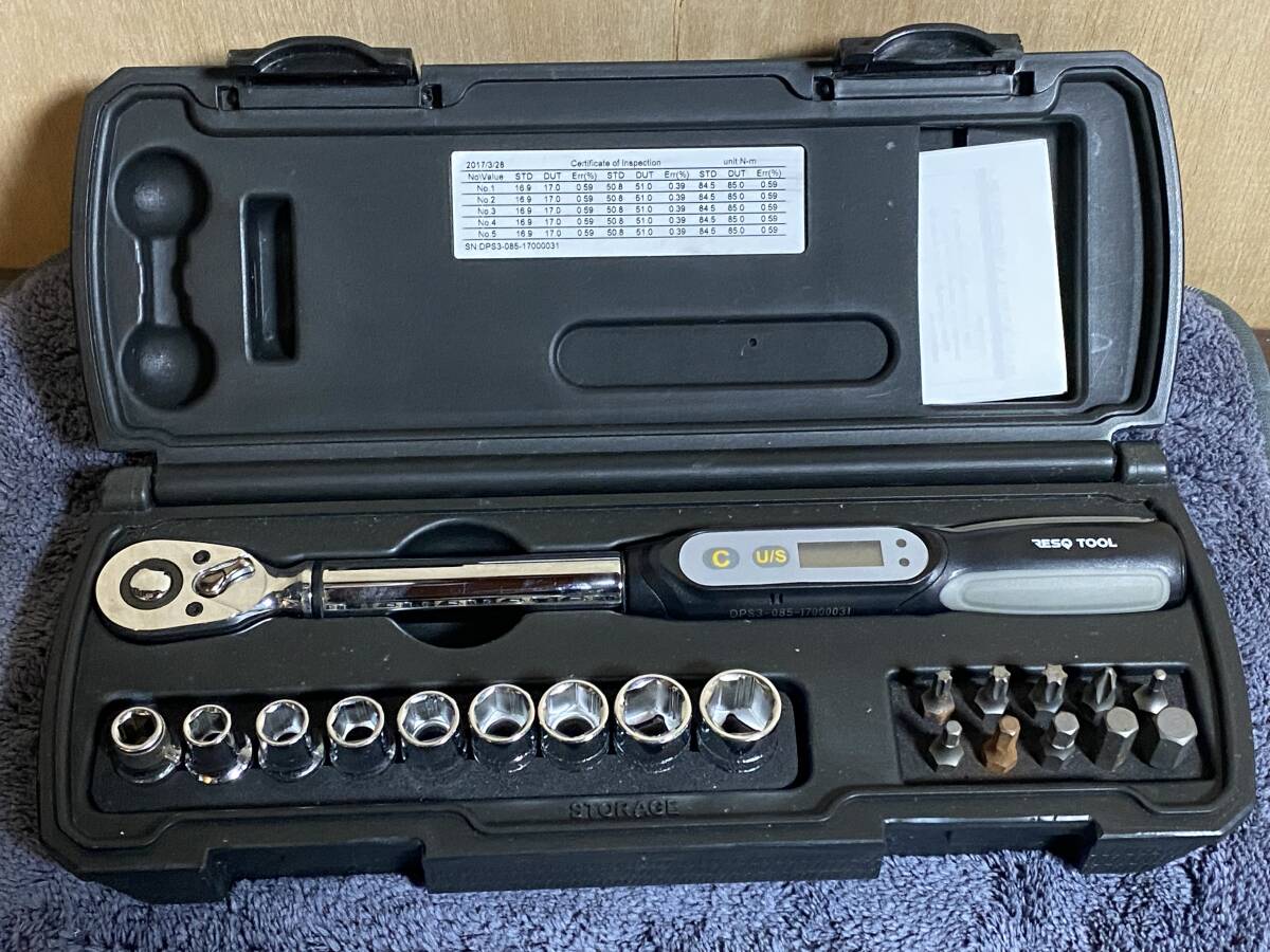 【税込?送料無料】 デジタルトルクレンチ 3/8 インチ DPS3-085CN-S ロードバイク 工具(セット)