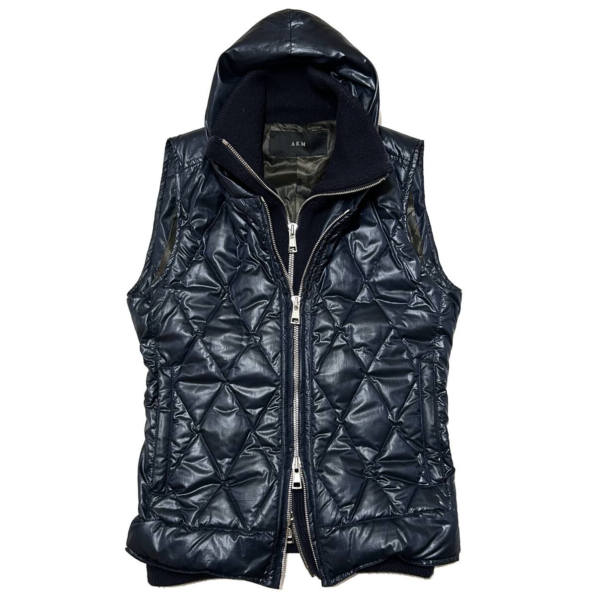 AKM ダイヤキルティング ダウンベスト AKM ダイヤキルティング レイヤード ダウンベスト