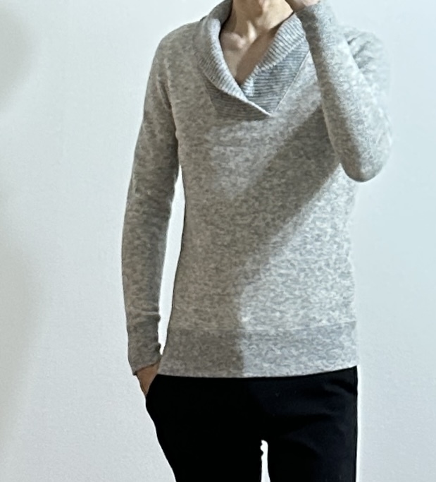定価4萬(wàn) junhashimoto COTTON FLEECE SHAWL COLLAR PULLOVER KNIT 2 グレー ジュンハシモト ショールカラーニット akm wjk 1piu