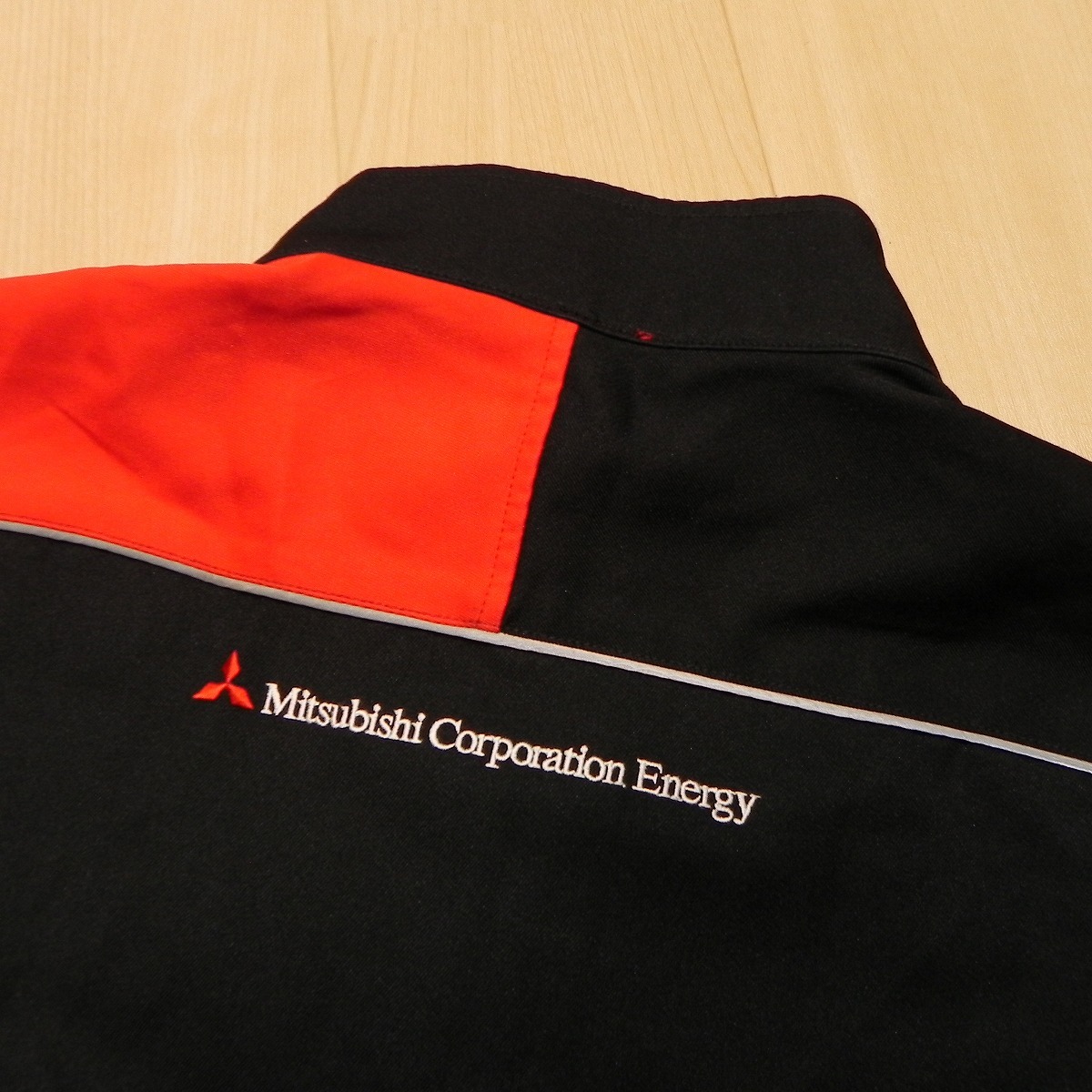 ★ 大きいサイズ LL ★ 三菱商事エネルギー Mitsubishi Corporation Energy ジャケット 黒 赤 ジャンパー ブルゾン 古著 ★a