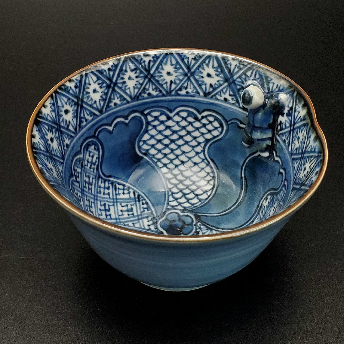 宝蔵】京焼 加藤利昌 祥瑞一閑人 茗碗 5客 約9.5㎝ 煎茶