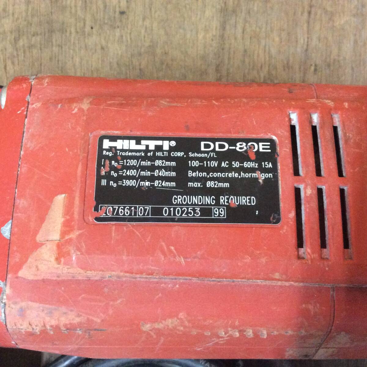 WH-3856】中古品 HILTI ヒルティ ダイヤモンドコアドリル DD-80E WH-3856】中古品 HILTI ヒルティ ダイヤモンドコアドリル DD-80E