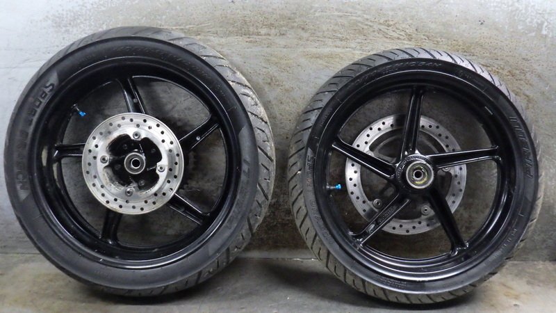 RGA-299A VTR250 キャブ車 純正 ホイールセット フロント リア 佐川2個口 送料著払い MC33-102 検索 ホンダ VTZ250 VT250F VT250Z