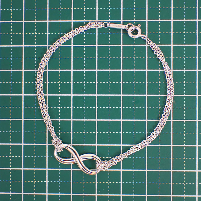 【中古】TIFFANY/ティファニー 925 インフィニティ ブレスレット[g392-48］