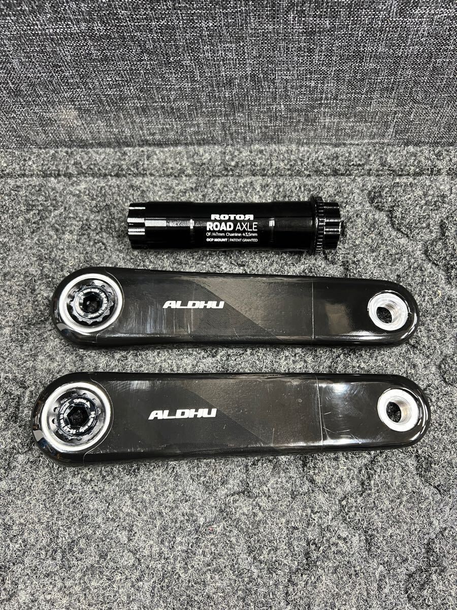 ROTOR ローター ALDHU CARBON CRANK ARM カーボンクランクアーム 170mm ROAD AXLE 147mm 43.5mm 中古美品