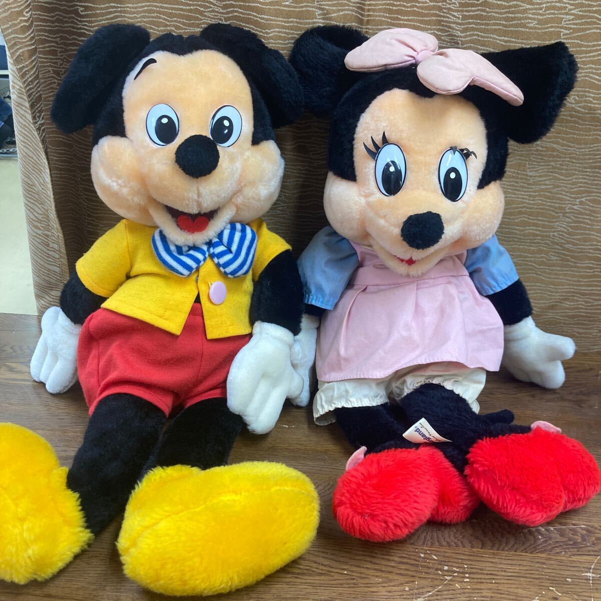 【ミッキー ミニー ぬいぐるみセット】昭和レトロ ディズニー ミニーマウス ミッキーマウス 当時物【B5-2①】1218