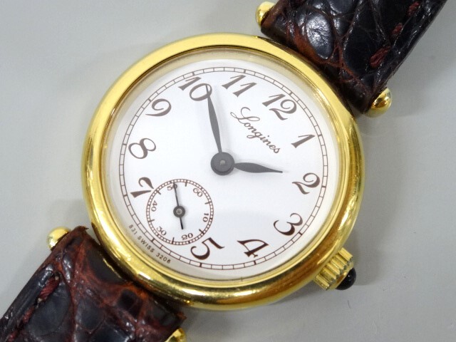 ジャンク CHRONOMETER 手巻き腕時計 スモセコ A3351