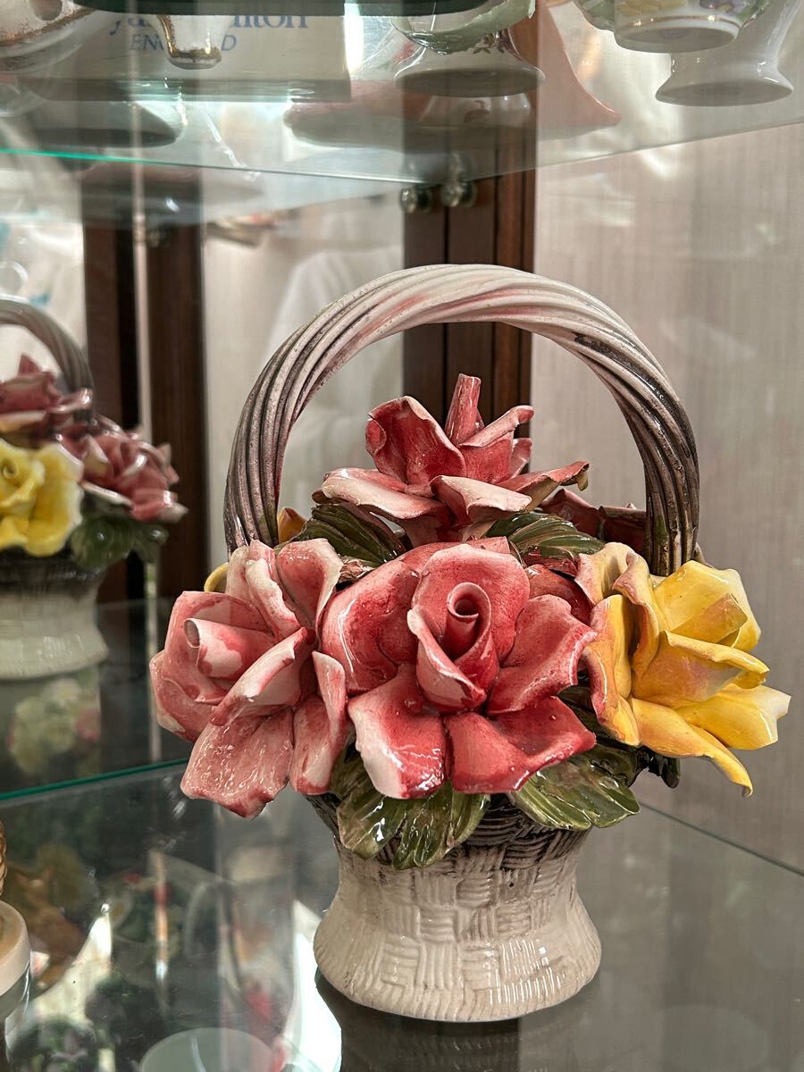 イタリア陶花オブジェ