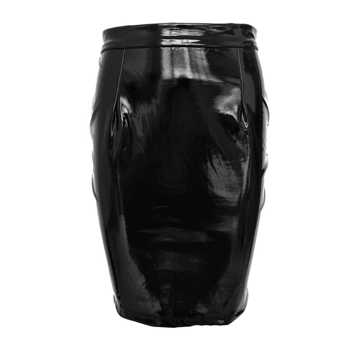 M2175艶　タイトスカート 婦人向け セクシー PUレザー ジッパー 弾性 きつい 半身 ナイトクラブ ハイウエスト バッグ 臀部 スカート 仮裝