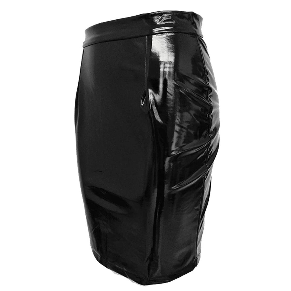 M2175艶　タイトスカート 婦人向け セクシー PUレザー ジッパー 弾性 きつい 半身 ナイトクラブ ハイウエスト バッグ 臀部 スカート 仮裝