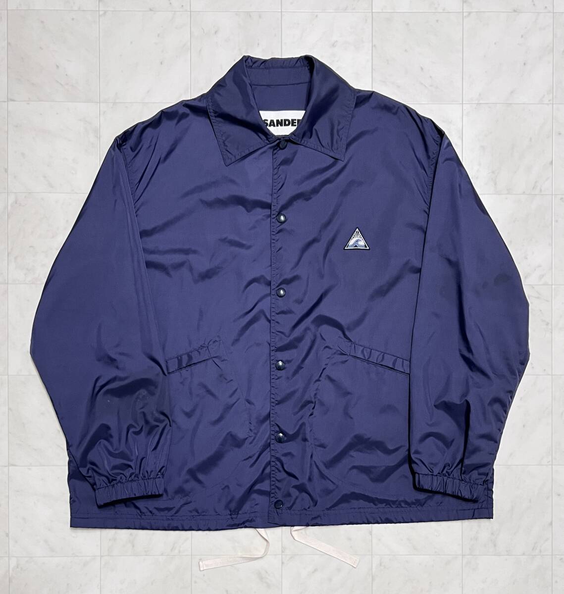 【美品】JILSANDER ＋ ジルサンダープラス【JPUS 400205】コーチジャケット サイズ：46 ネイビー ※収納袋あり※