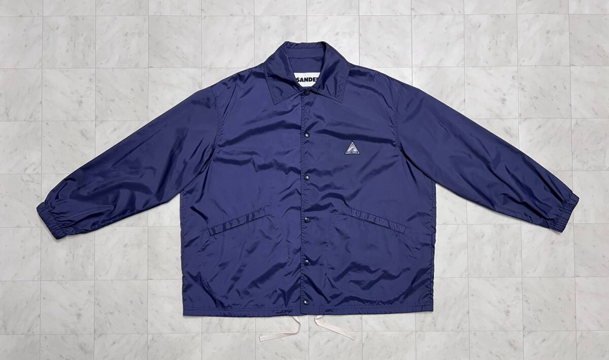 【美品】JILSANDER ＋ ジルサンダープラス【JPUS 400205】コーチジャケット サイズ：46 ネイビー ※収納袋あり※